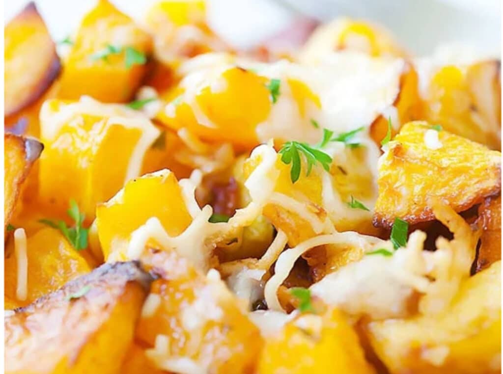 Garlic Parmesan Roasted Butternut Squash