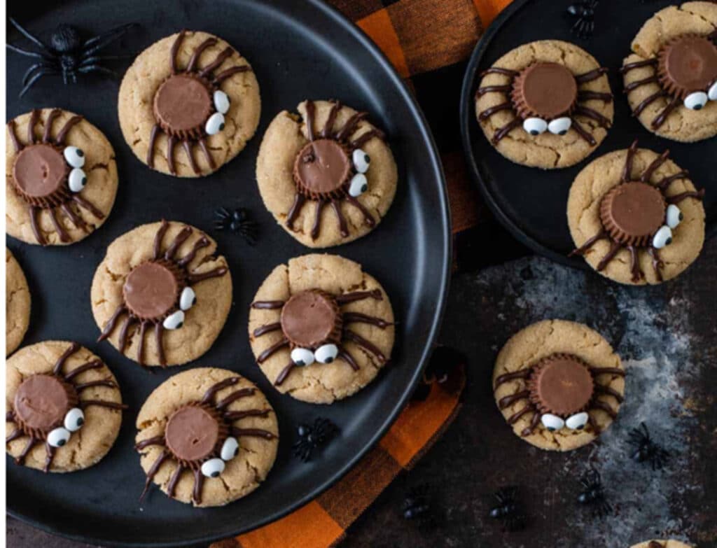 Peanut Butter Spider Cookies